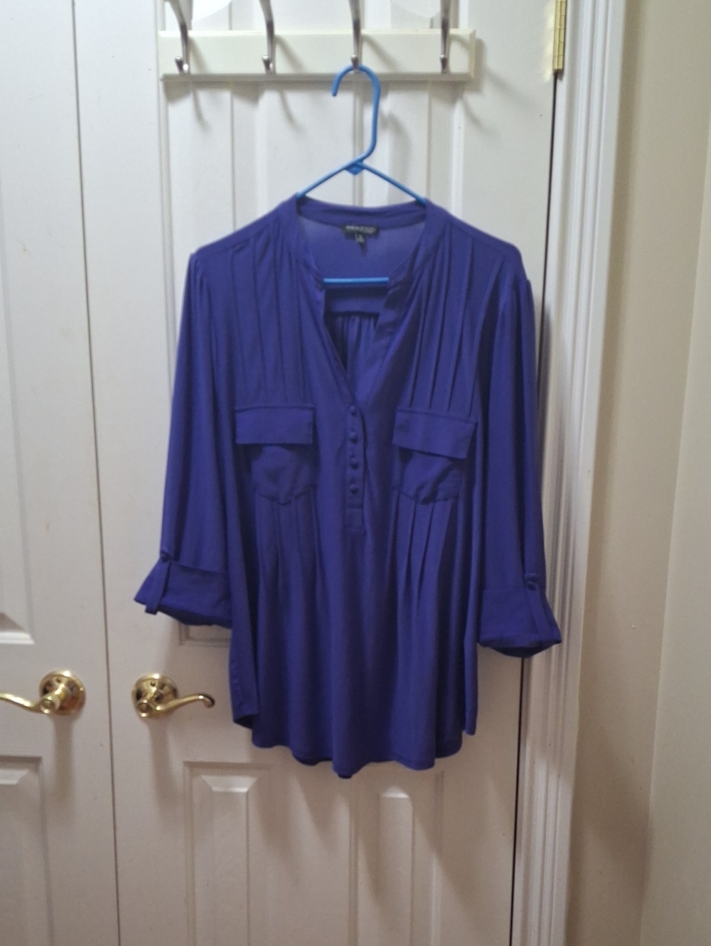 3/$15 Ava & Grace blue blouse sz 1X